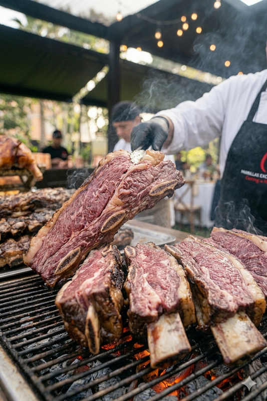 Asado de tira jugoso en parrilla (sin que se seque)
